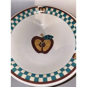 Tabletops A Is For Apple Ceramic Cereal Soup Pasta Bowl Set Of 4 Bowls
